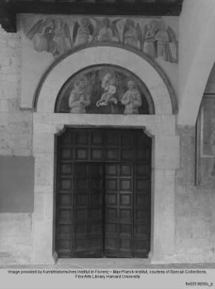 Maria mit Kind, dan Heiligen Bernardin und Franz von Assisi und Engeln