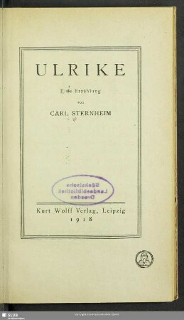 Ulrike : eine Erzählung