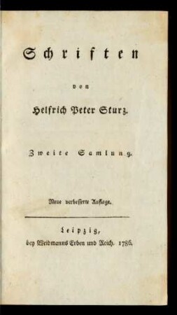 Samml. 2: Schriften