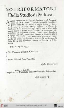 Noi riformatior dello studio di Padova