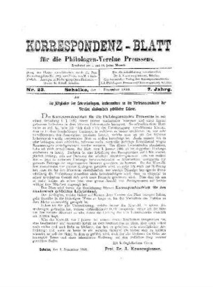 An die Mitglider der Lehrerkollegien, insbesondere an der Vertrauensmänner der Vereine akademisch gebildeter Lehrer