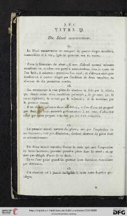 Titre II: Du Sénat conservateur