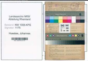 Entnazifizierung Johannes Hueskes , geb. 17.12.1877 ()