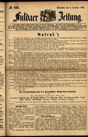 Ausgabe vom Mittwoch, den 04. Oktober 1882.