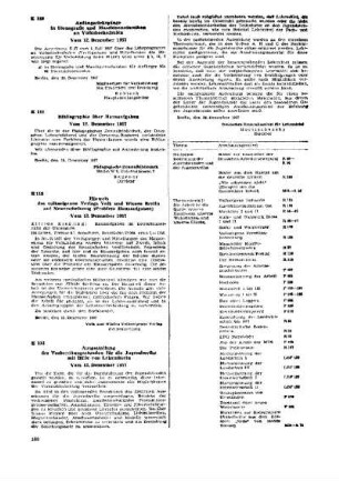 Bibliographie über Hausaufgaben : vpm 12. Dezember 1957 ; [Weisungen, Entscheidungen und Mitteilungen]