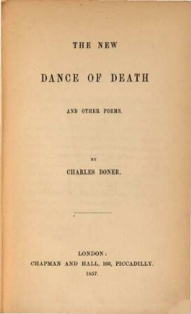 The new dance of death and other poems