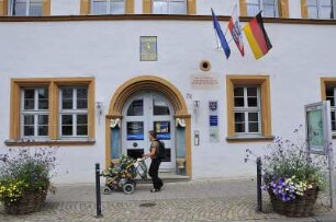 Denkmalgeschützes Gebäude in Erfurt : Das Zentrum der Thüringer Landeshauptstadt Erfurt wird dominiert von vielen historischen denkmalgeschützten Gebäuden. Erfurt, 2008