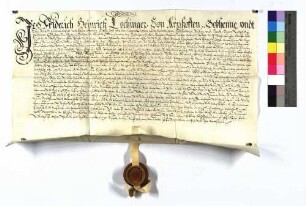 Revers von Friedrich Heinrich Lochinger von Archshofen wegen des Hofs zu Holzhausen