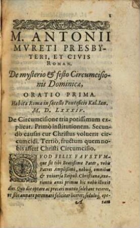 M. Antonii Mureti orationes, epistolae, hymnique sacri. 2