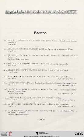Bronze (Nr. 209-229)