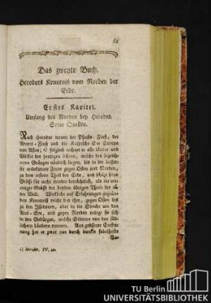 Erstes Kapitel. Umfang des Norden bey Herodot. Seine Quellen.