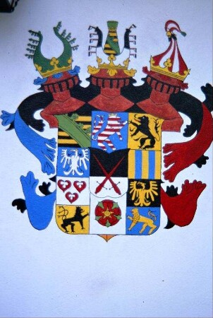 Wappen der Edlen von Grüneberg an Gaststättenwand