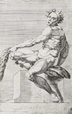 Jünglingsfigur der Sixtinischen Decke
