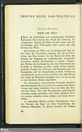 Zweites Buch: Das Weltbild