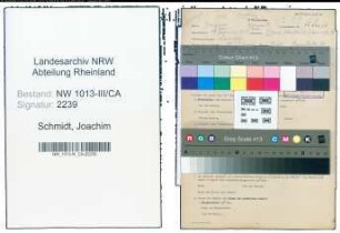 Entnazifizierung Joachim Schmidt , geb. 19.01.1912 (Arbeiter)