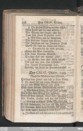 Der CXLIX. Pslam. 149.