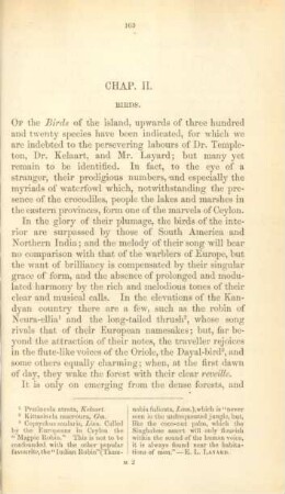 Chap. II. Birds
