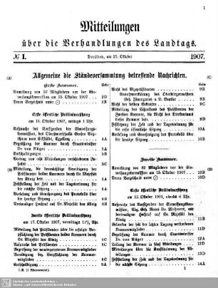 Allgemeine die Ständeversammlung betreffende Nachrichten