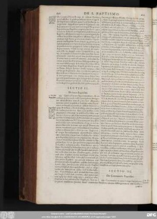 Sectio II. De loco Baptismi.
