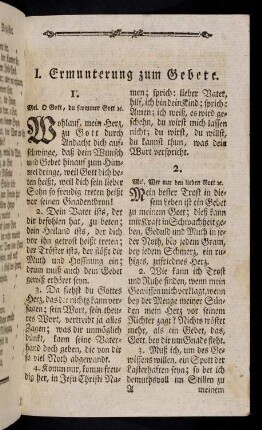 1-3, I. Ermunterung zum Gebete.
