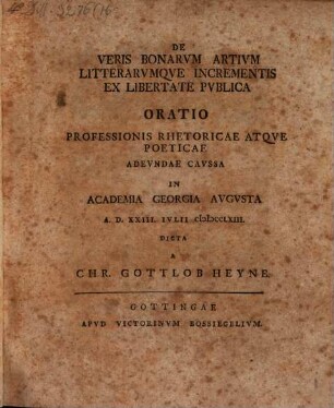 De veris bonarum artium literarumque incrementis ex libertate publica oratio