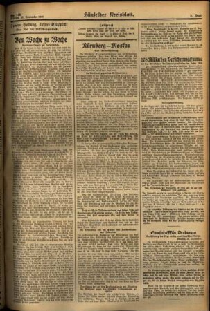 Zweite Ausgabe vom Montag, den 23. September 1935.
