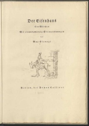 Der Eisenhans : ein Märchen ; mit 21 Steinzeichnungen
