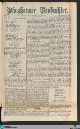 Pforzheimer Beobachter : städtisches Verkündigungsblatt, / Beilage