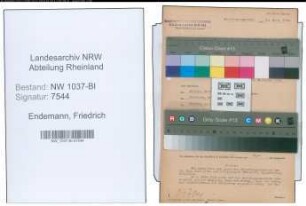 Entnazifizierung Friedrich Endemann , geb. 12.07.1903 ()