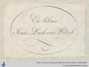 [Provenienz]: Wetzel, Johann Ludwig
