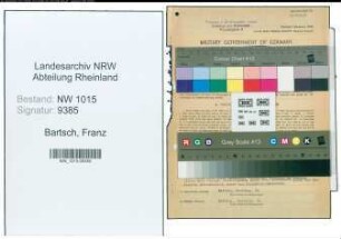 Entnazifizierung Franz Bartsch , geb. 16.08.1910 (Steuerinspektor)