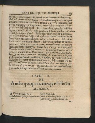 Caput II. De Auditu proprio, eiusque Effectu.