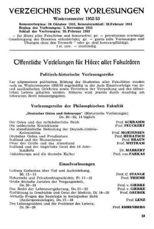 Politisch-historische Vorlesungsreihe