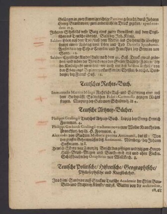 Teutsche Artzney-Bücher.