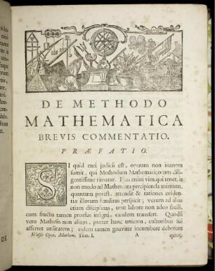 De methodo mathematica brevis commentatio. Præfatio.