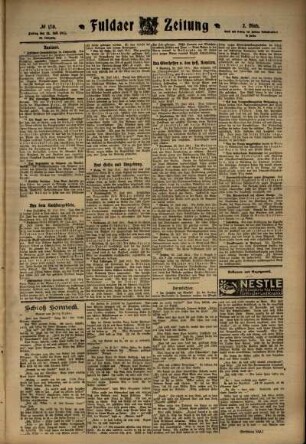 Zweite Ausgabe vom Freitag, den 28. Juli 1911.