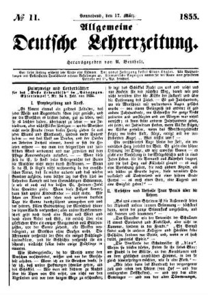 Palmzweig und Lorberblätter für das "Erste Lebensbild" im "Pädagogischen Ehrentempel", Nr. 34 d. Zeit. 1854 : (Schluß folgt)