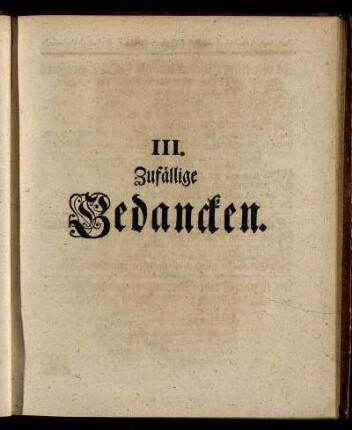 Zufällige Gedancken.
