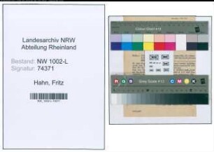 Entnazifizierung Fritz Hahn , geb. 21.12.1908 (Jur. Hilfsarbeiter)