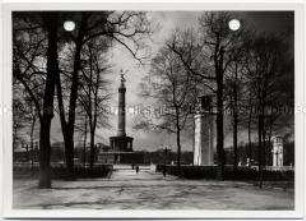 Berlin, Siegessäule, Flaggenschmuck