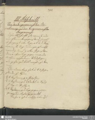 III. Abschnitt. Von der bergmaennischen Orientierung und dem bergmaennischen Augenmasse