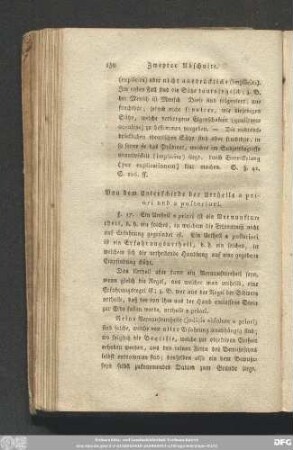Von dem Unterschiede der Urtheile a priori und a posteriori.
