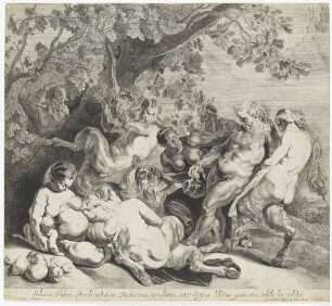 Der trunkene Bacchus mit Satyrn