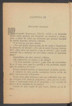 Capítulo III - Situación violenta
