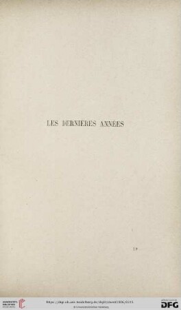 XII. Les dernières années