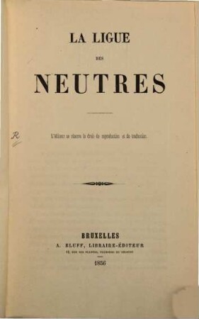 La ligue des neutres