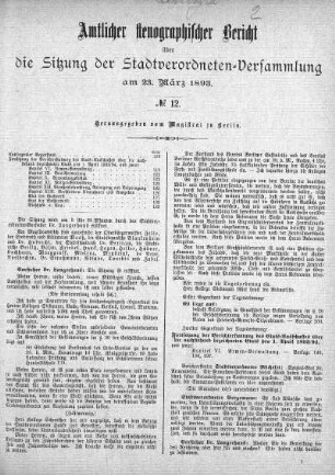 No. 12, 23. März 1893