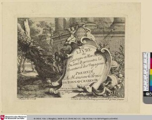 LIVRE de Paysages et Marines, Ou sont Representez les Avantures des Voyageurs, [Titelblatt]