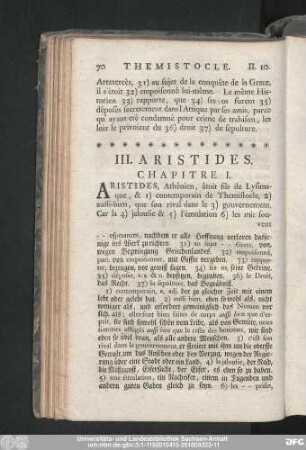 III. Aristides.