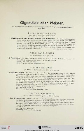Ölgemälde alter Meister (Nr. 1-24)